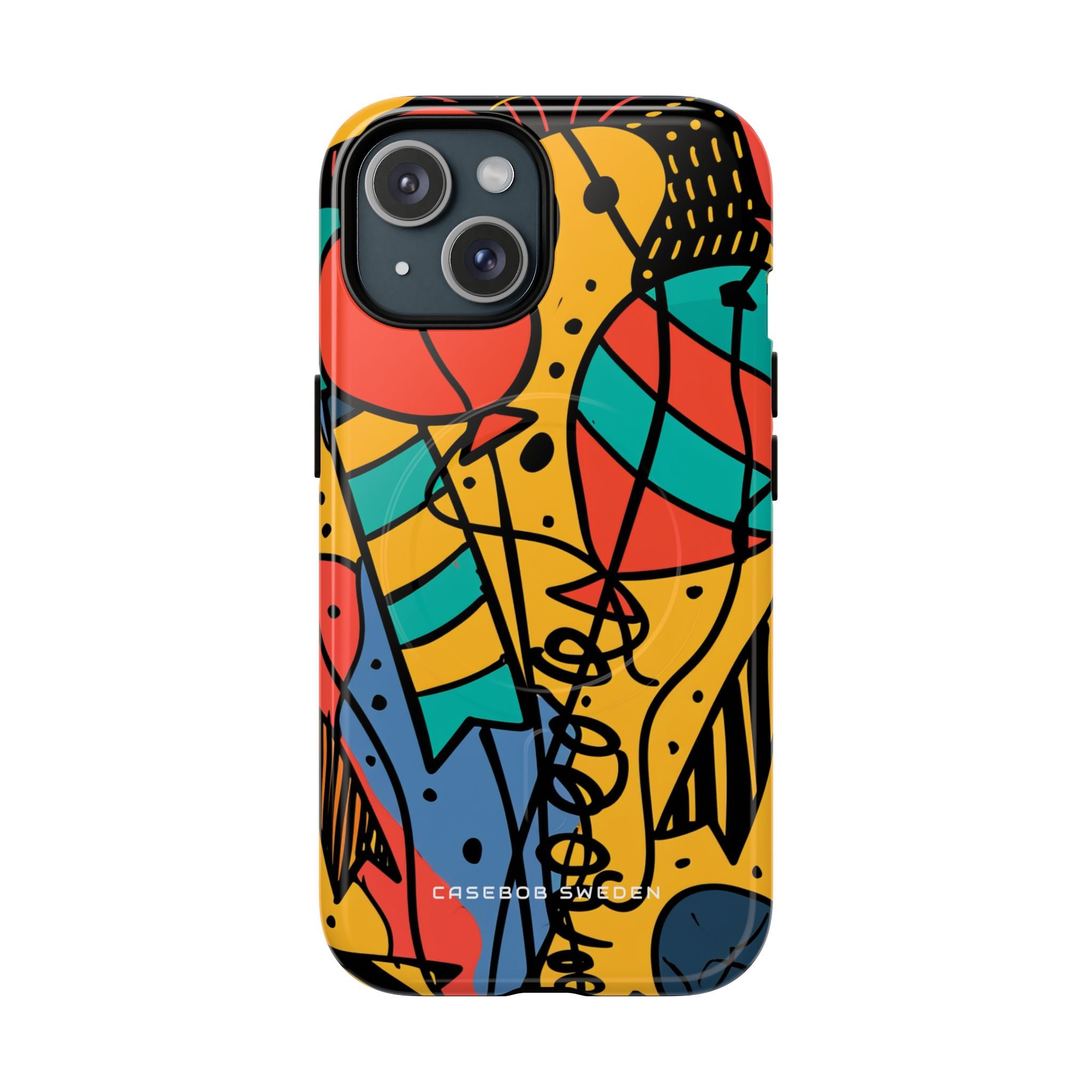 Playful Lines in Motion iPhone 15 | Tough+ Phone Case