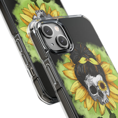 Sunflower Skull iPhone 14 Plus Case - Impact