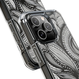 Organic Whirl - Phone Case for iPhone (Clear Impact - Magnetic)