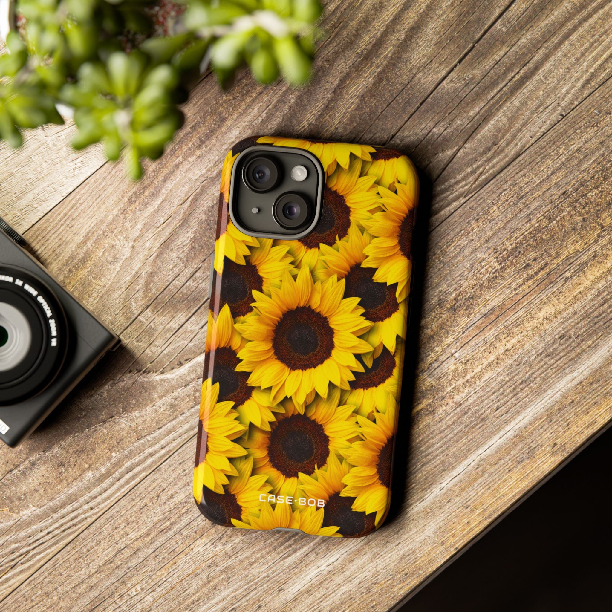 Sunflower Glow iPhone 15 Case - Tough