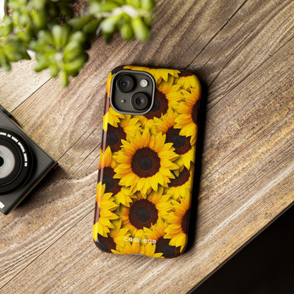 Sunflower Glow iPhone 15 Case - Tough