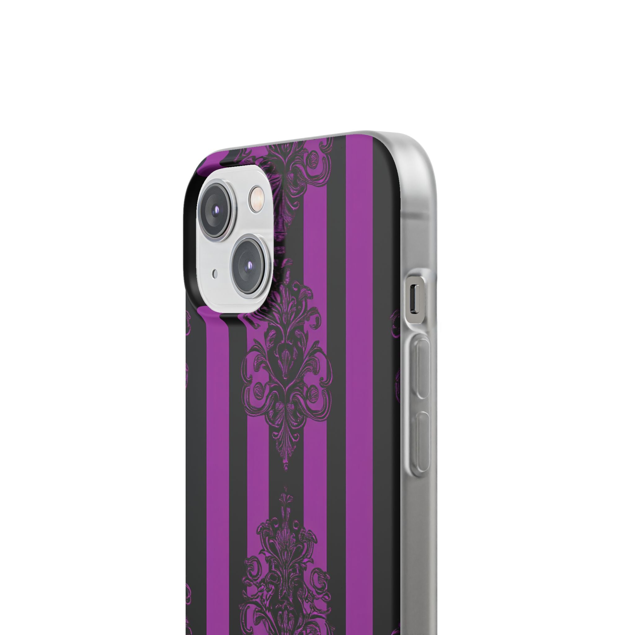 Damask Elegance Purple iPhone 14 Case - Soft