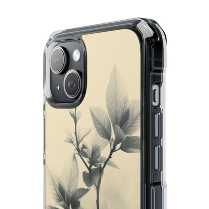 Beige Branch Art - Clear Impact iPhone 15 Phone Case