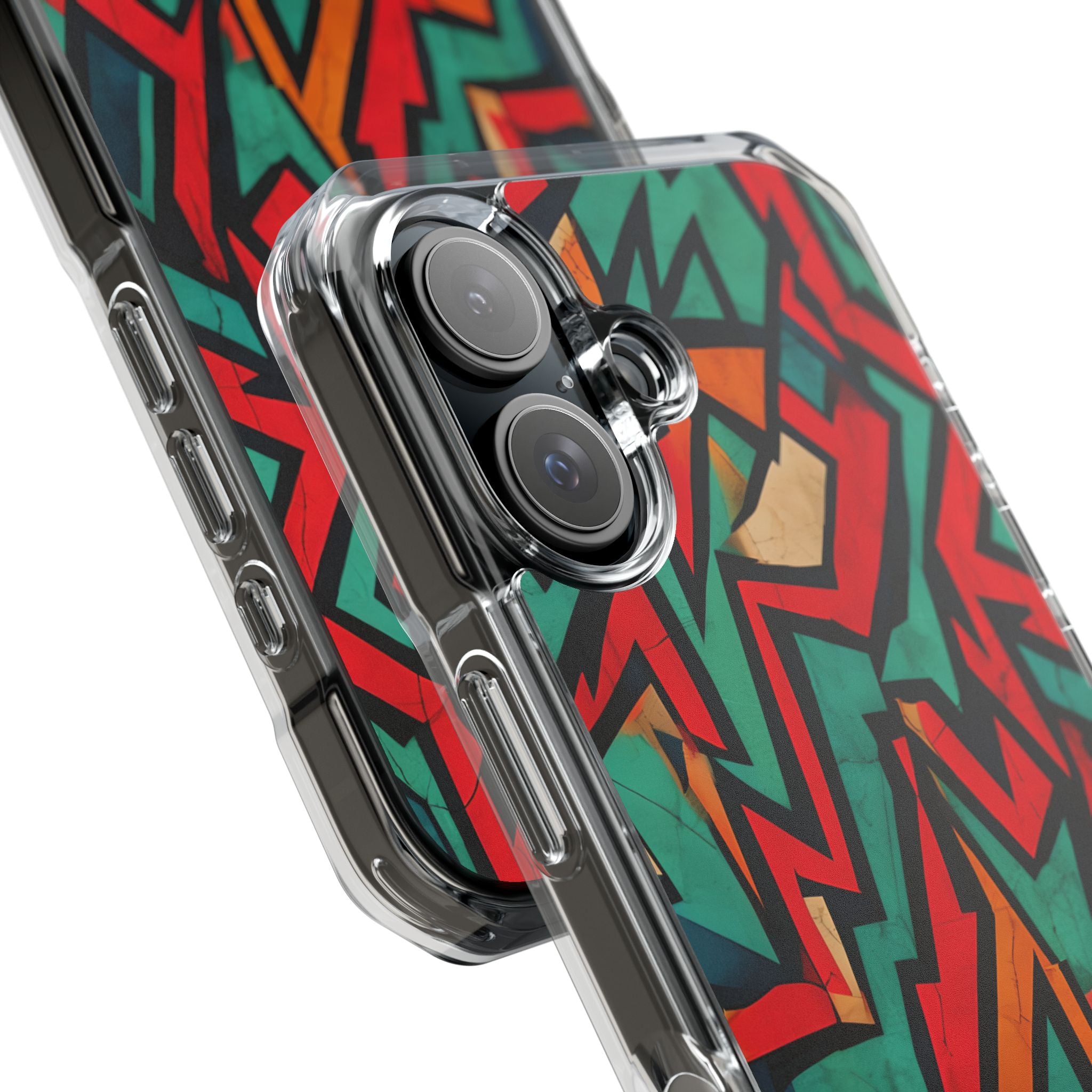 Vivid Geometry Dance iPhone Case - Impact