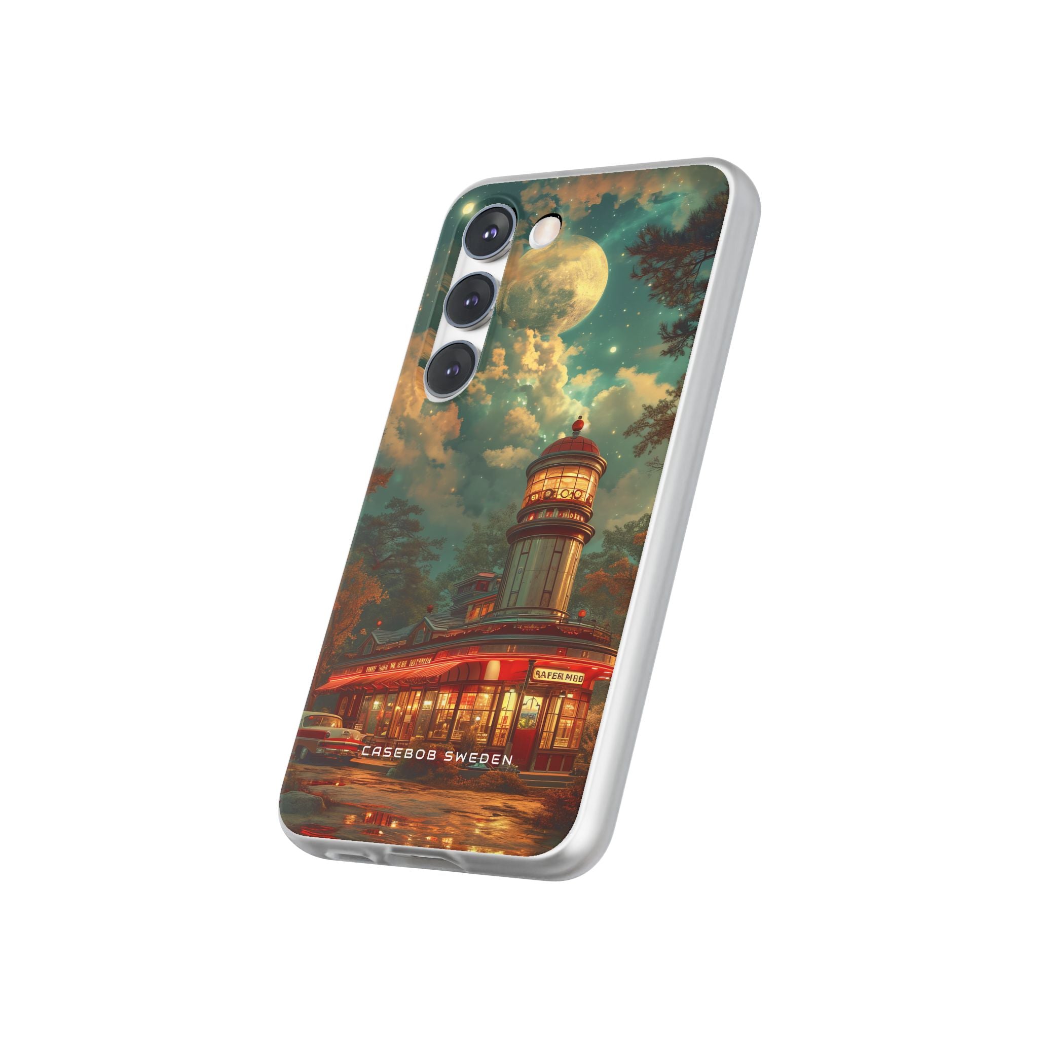 Vintage Moonlit Diner Fantasy Samsung S23 - Flexi Phone Case