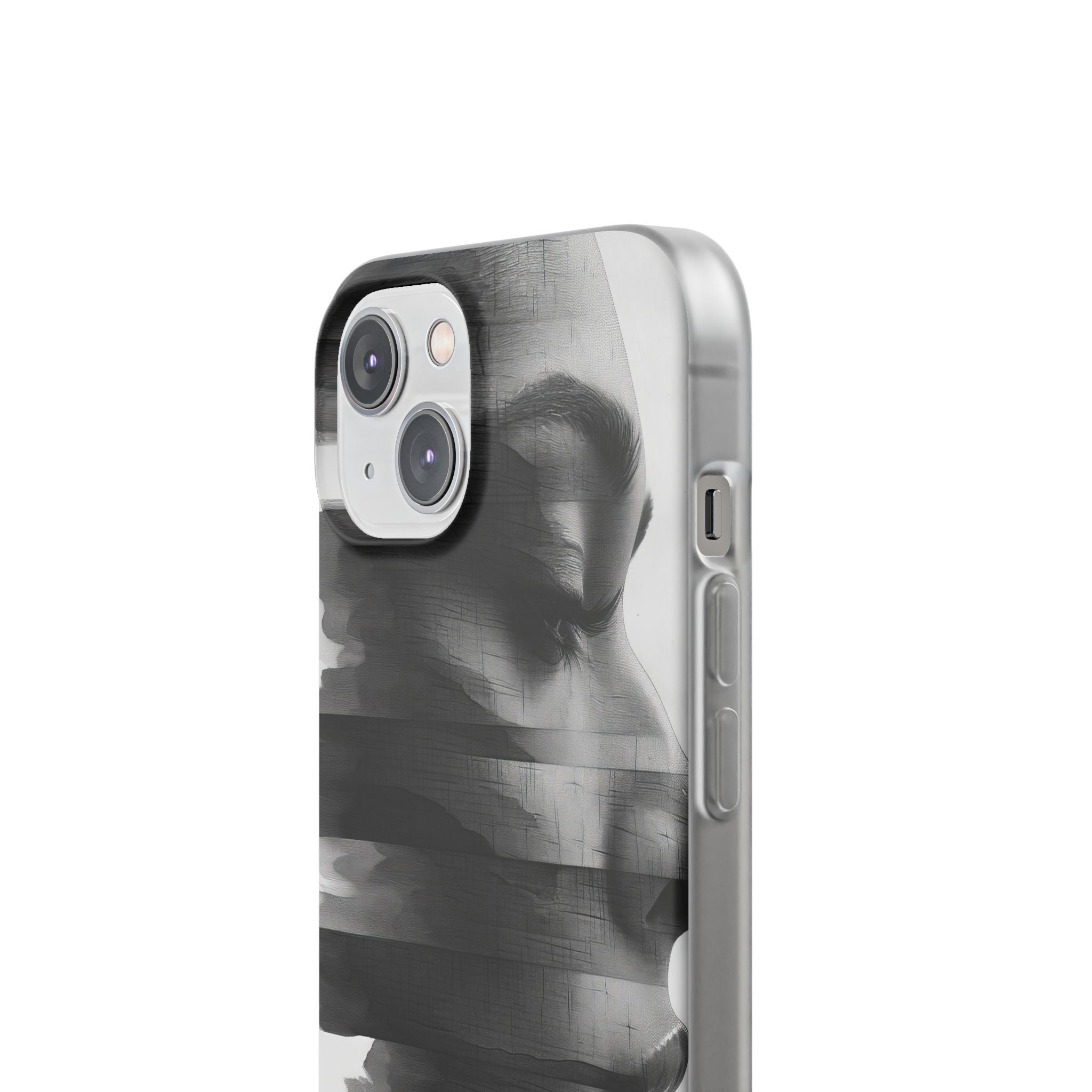 Abstract Glitch Portrait | Flexible Phone Case for iPhone