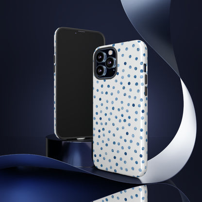 Blue Dots Pattern - Protective Phone Case