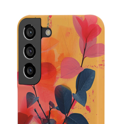 Yellow Botanical Splash - Slim Samsung S22 Phone Case