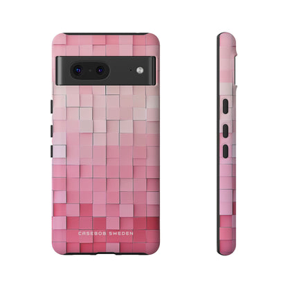 Gradient Pink Mosaic Google Pixel 7 - Tough Phone Case