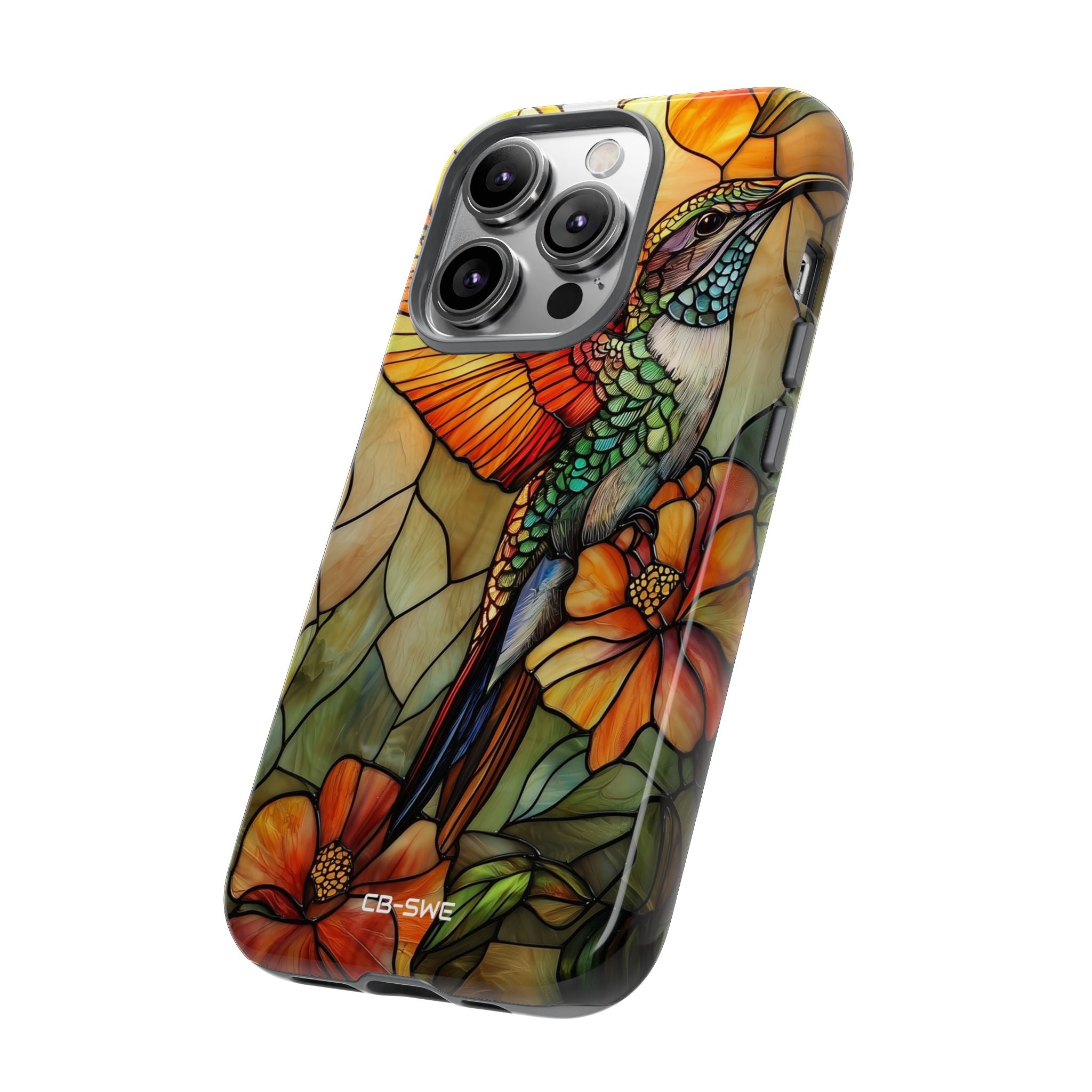Hummingbird Dances Among Flowers - iPhone Case