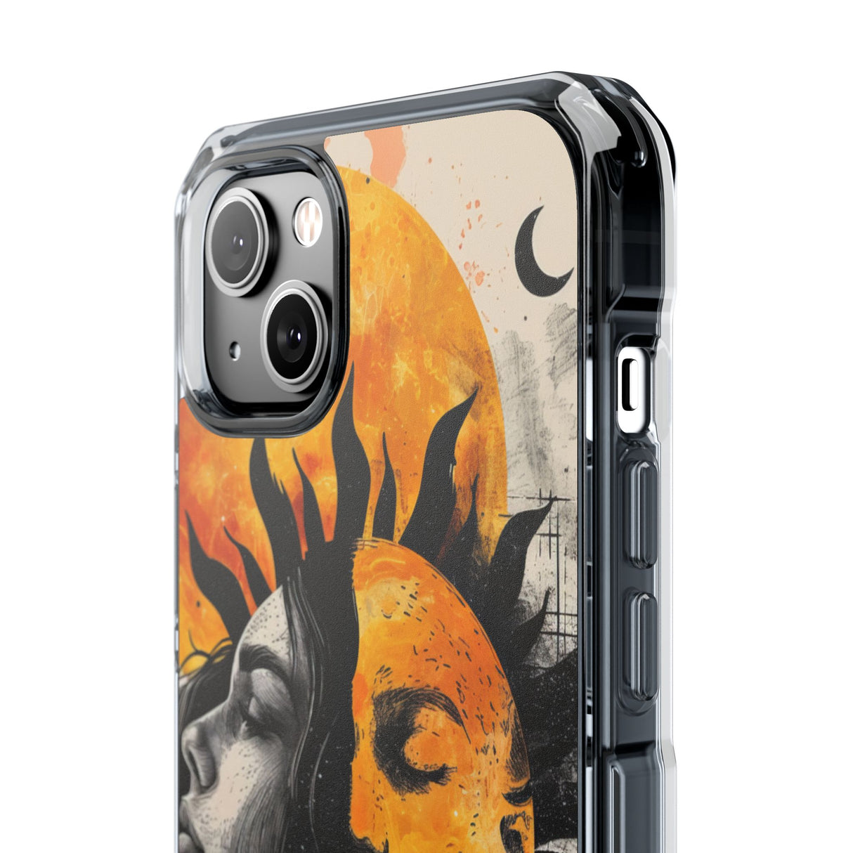 Sunlit Duality - Phone Case for iPhone (Clear Impact - Magnetic)