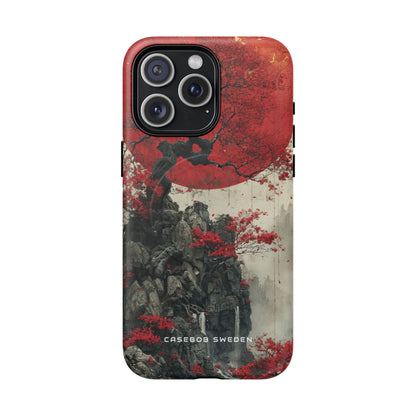 Zen Serenity in Red Harmony iPhone 15 | Tough+ Phone Case