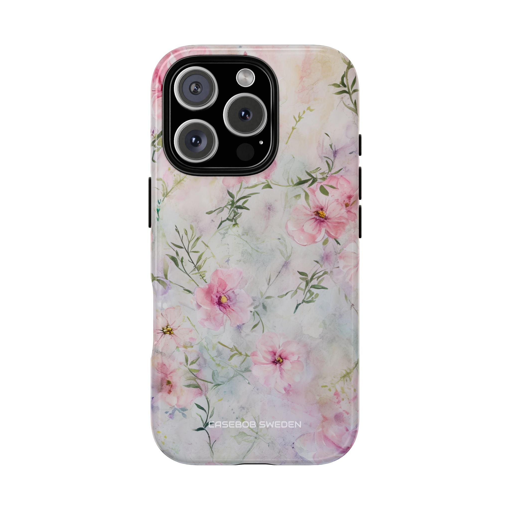 Pink Floral Watercolor Decor - Tough iPhone 16 Phone Case