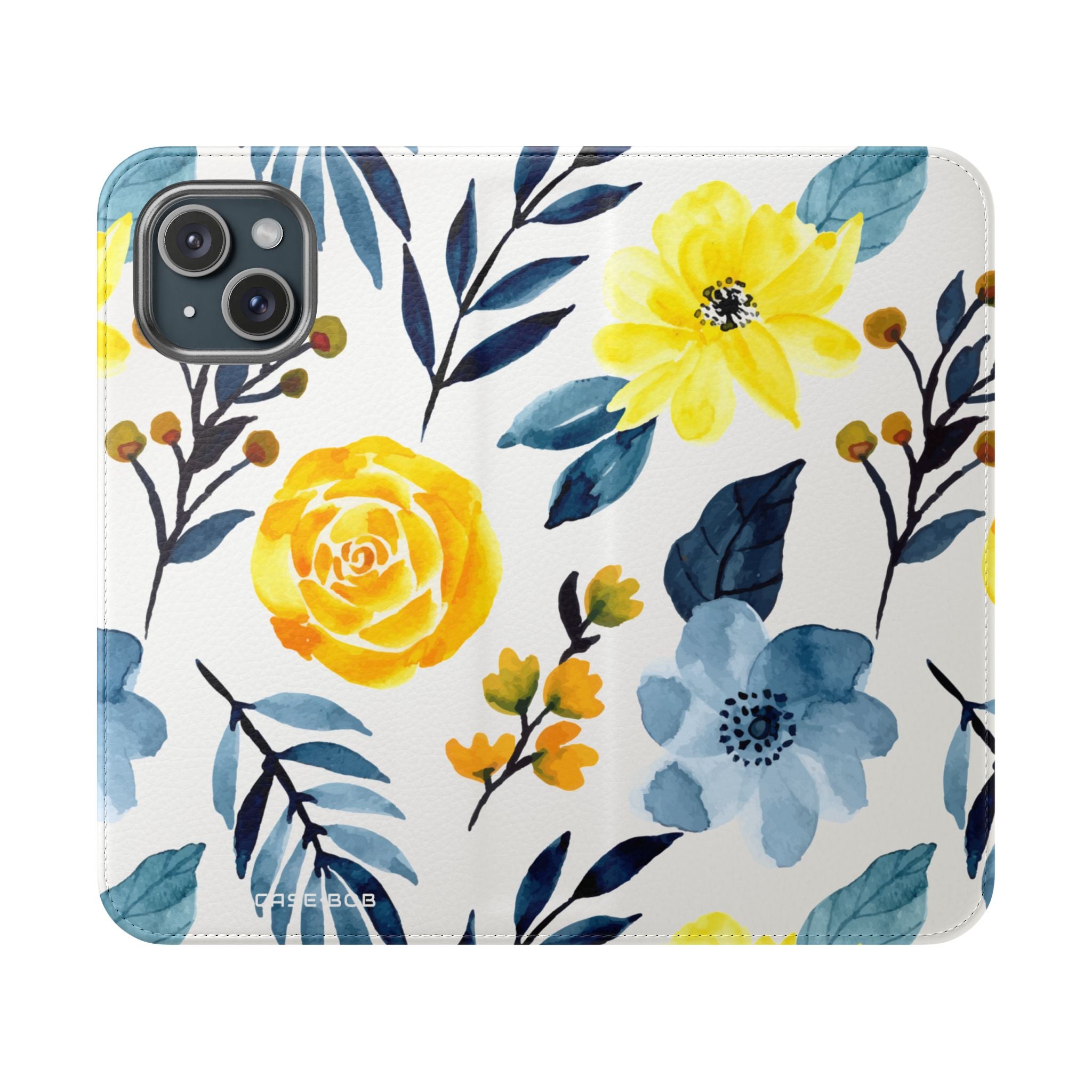 Yellow Bloom Breeze - iPhone 15 Case - Wallet