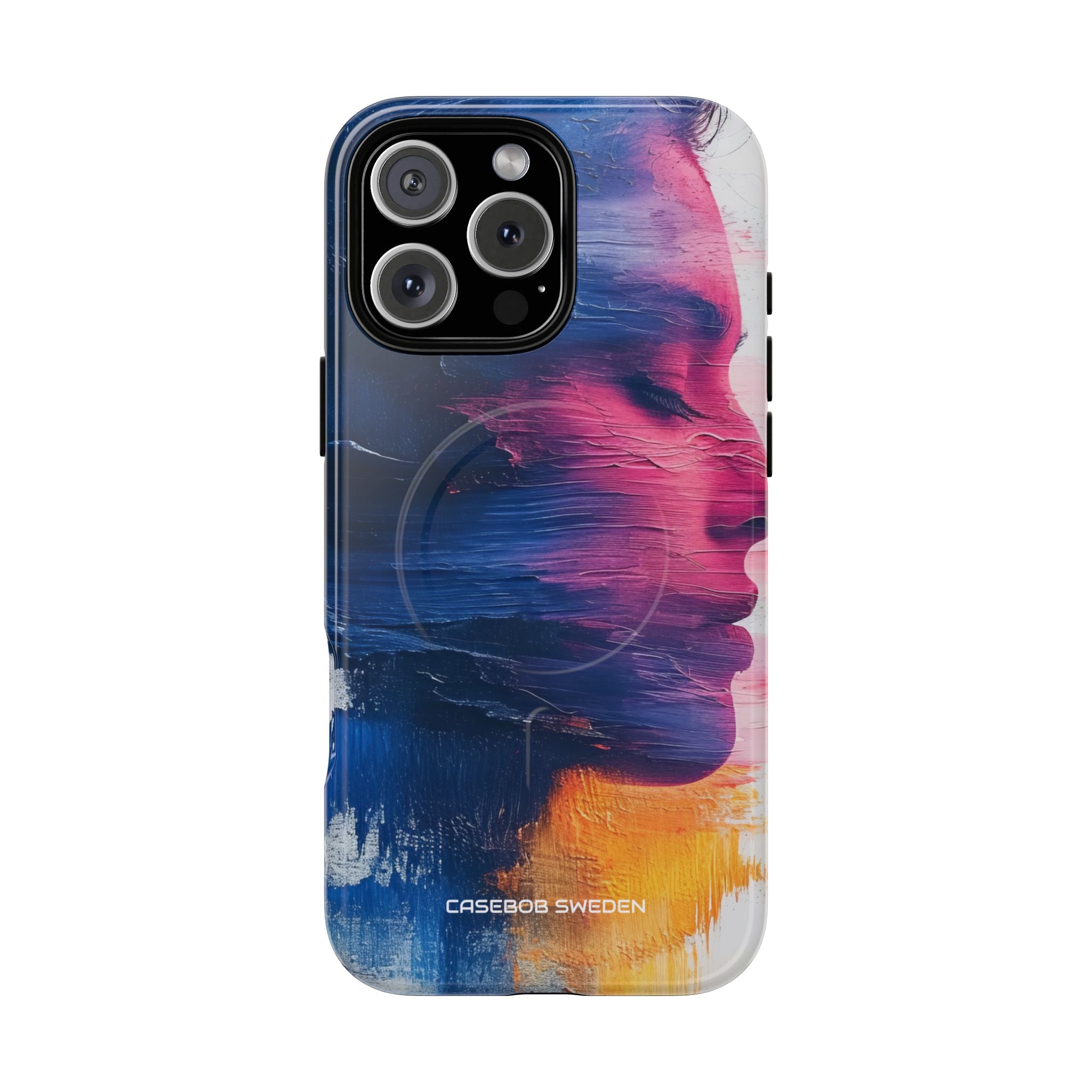 Blue Magenta Portrait - Tough + MagSafe® iPhone 16 Phone Case