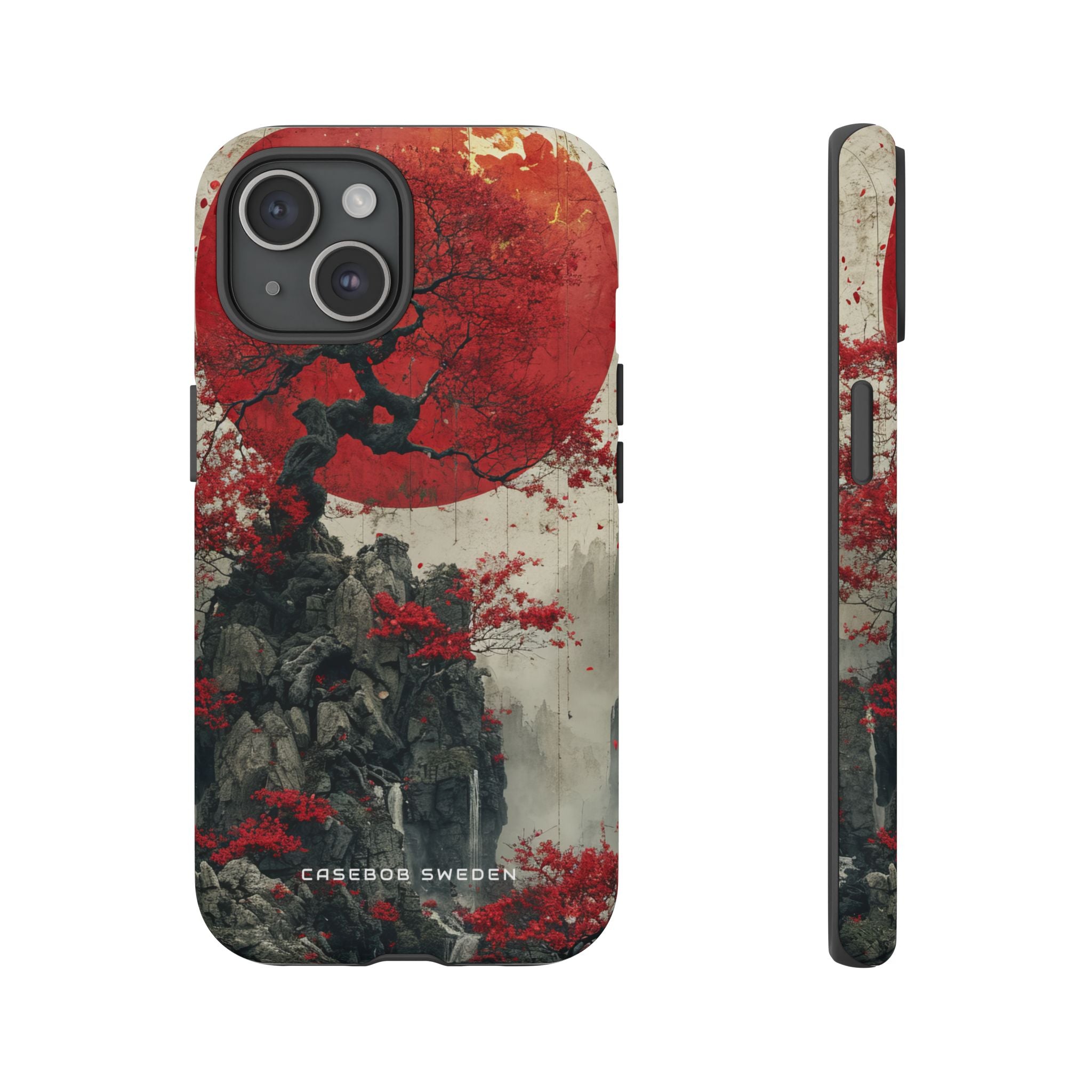 Zen Serenity in Red Harmony iPhone 15 - Tough Phone Case