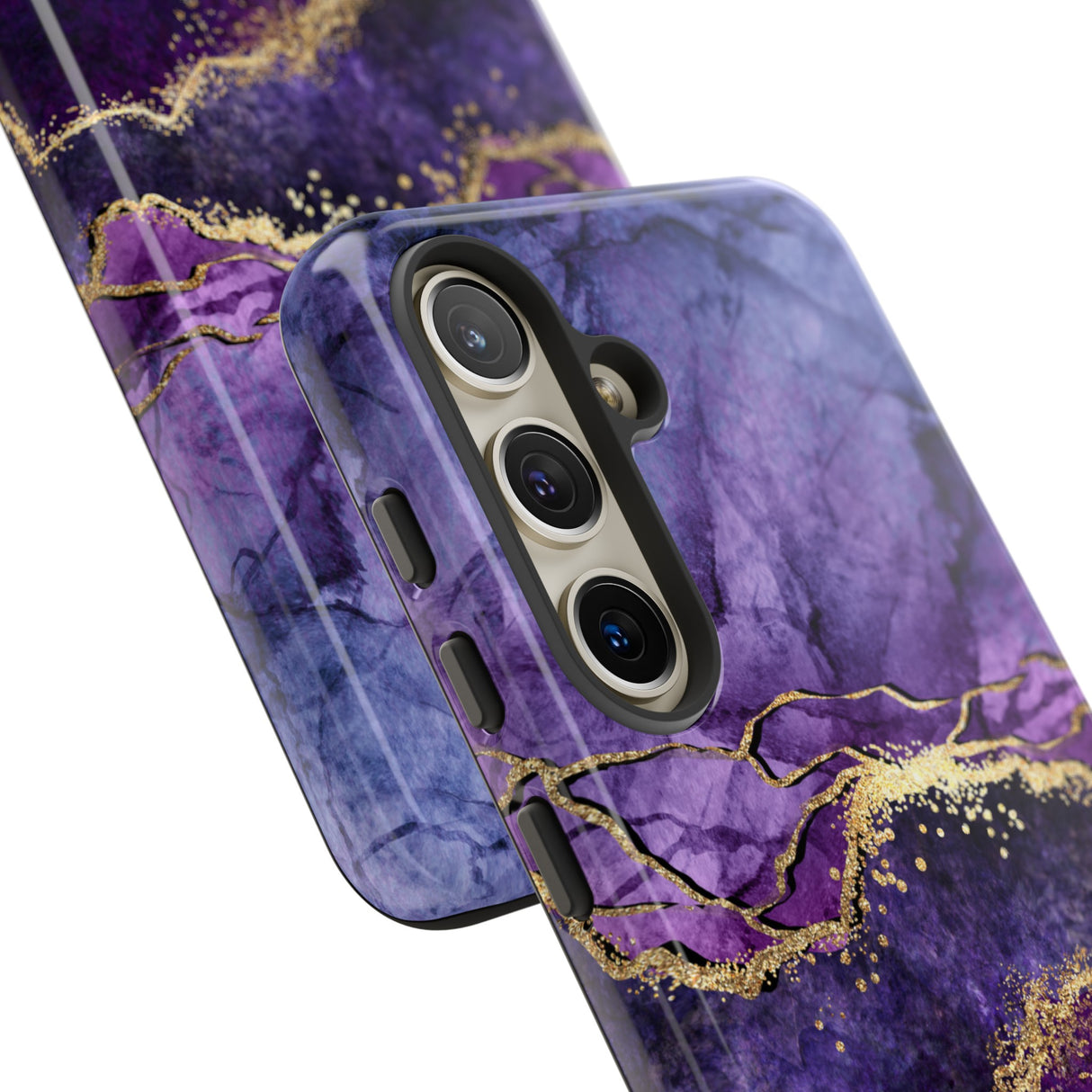 Purple Blue Marble - Protective Phone Case