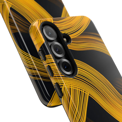 Yellow Flow Lines Samsung S25 - Tough