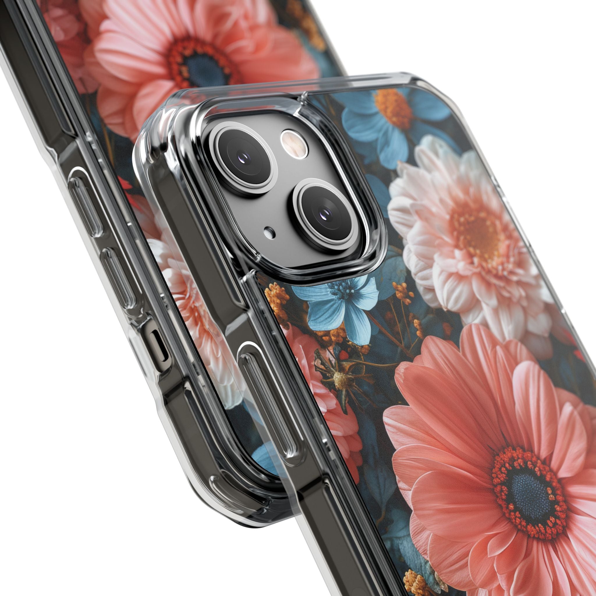 Surreal Floral Harmony iPhone 14 - Clear Impact Phone Case