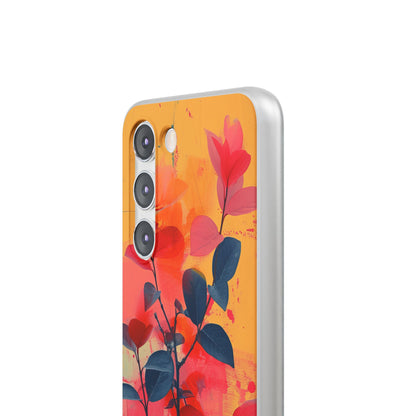 Yellow Botanical Splash - Flexi Samsung S23 Phone Case