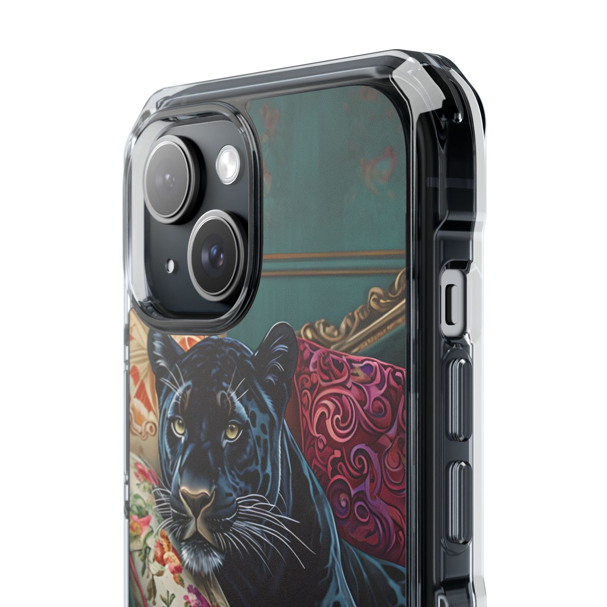 Panther on Vintage Chaise iPhone Case - Impact