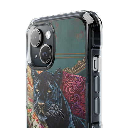 Panther on Vintage Chaise iPhone Case - Impact