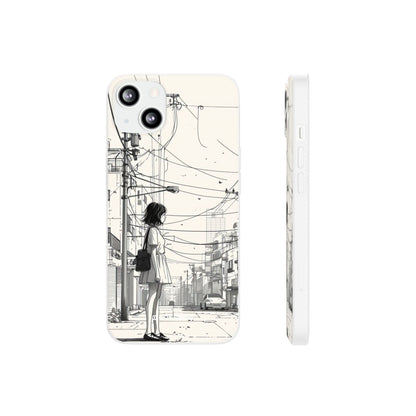 Urban Solitude Sketch | Flexible Phone Case for iPhone