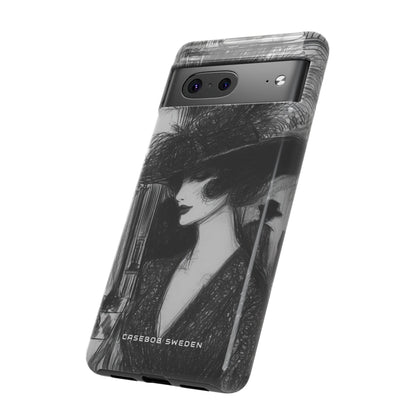 Timeless Elegance in Monochrome Google Pixel 7 - Tough Phone Case