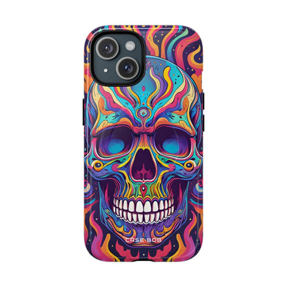 Flaming Skull iPhone 15 Case - Tough+