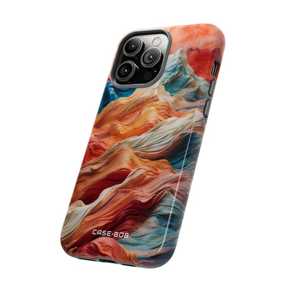 Fabric Peaks Cream iPhone 14 Pro Max Case - Tough