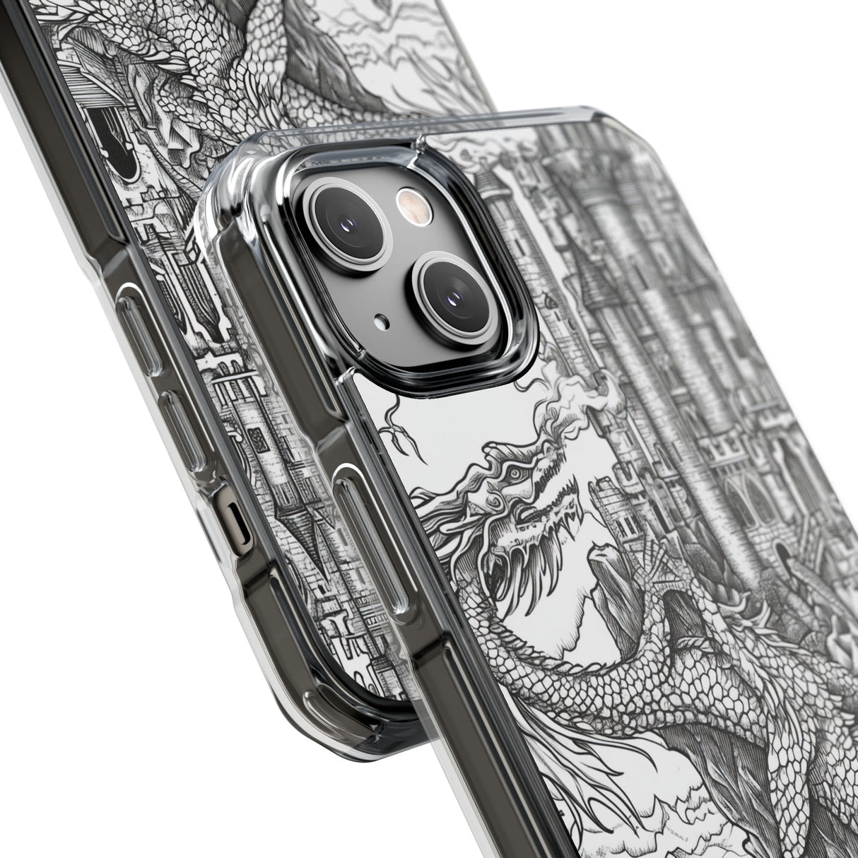 Dragon's Ascent - Phone Case for iPhone (Clear Impact - Magnetic)