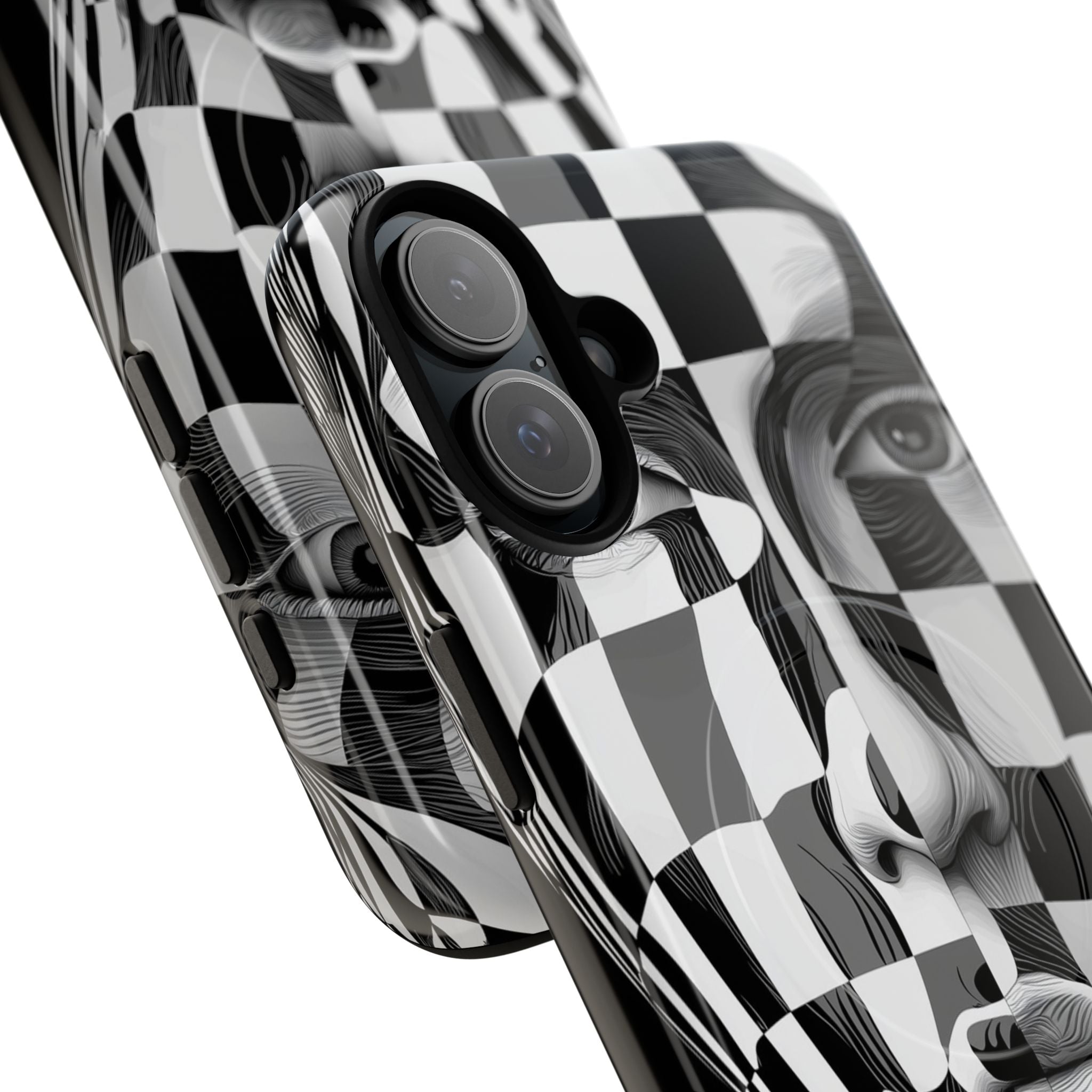 Checkered Face iPhone 16 Plus Case - Tough+