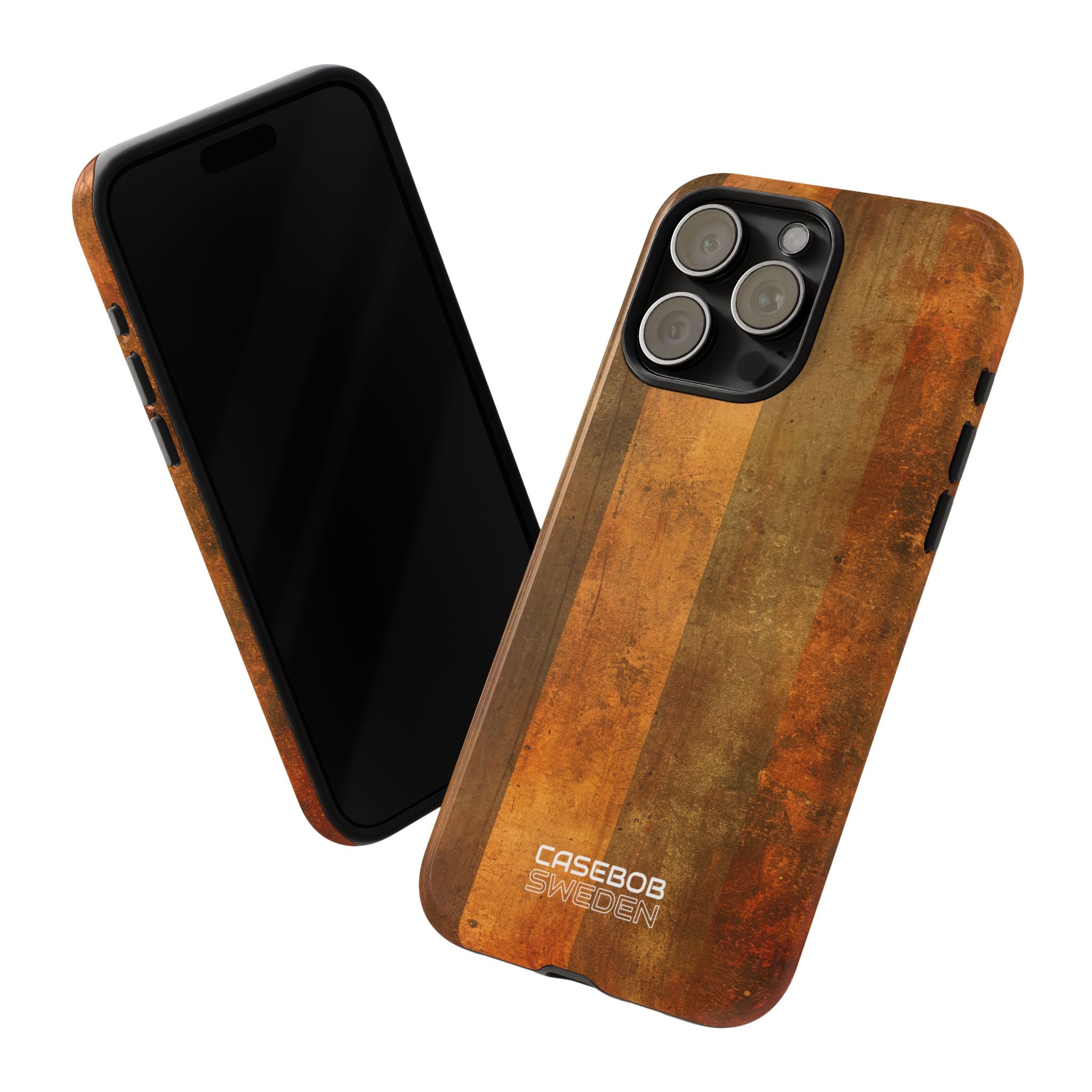 Rustik randig textur iPhone 15 – Tough