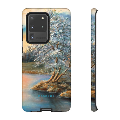 Winterday lake - Protective Phone Case