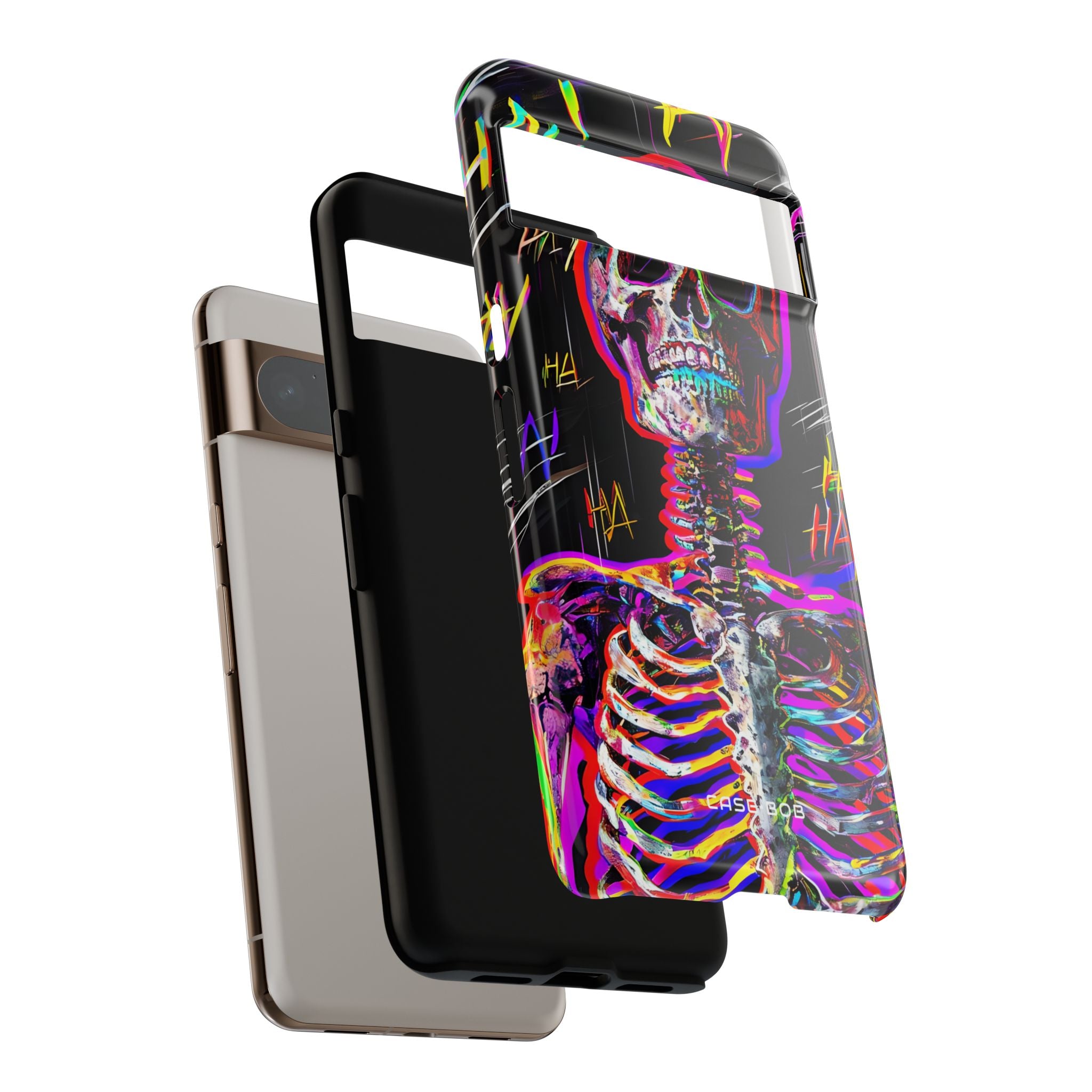 Neon Skeleton Laugh Google Pixel 8 Pro Case - Tough