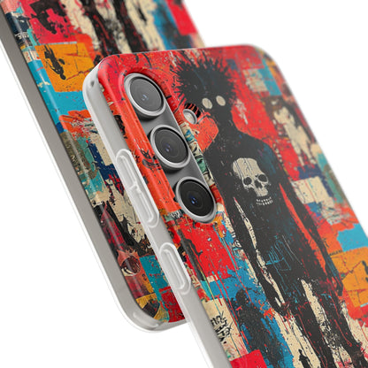 Spiky Skull Silhouette Samsung S24 Plus Case - Soft