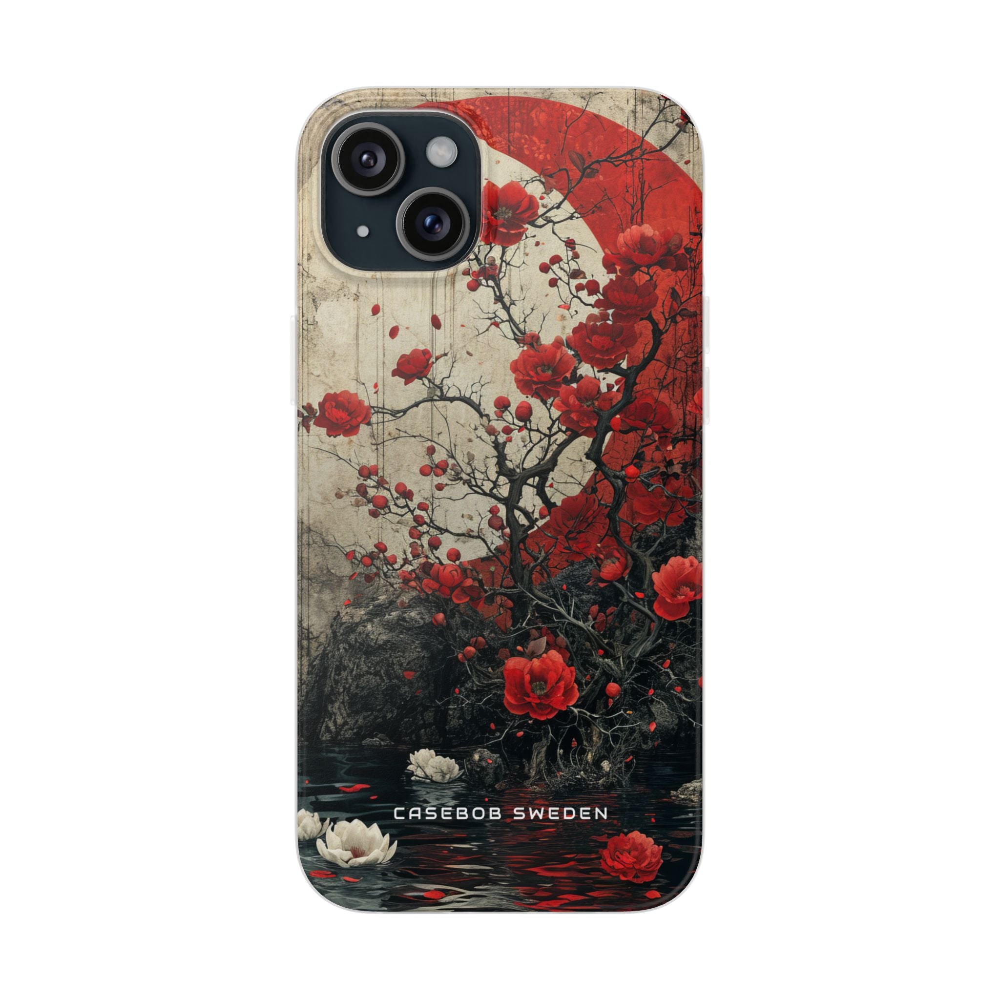 Zen Blossoms in Moonlight iPhone 15 - Flexi Phone Case