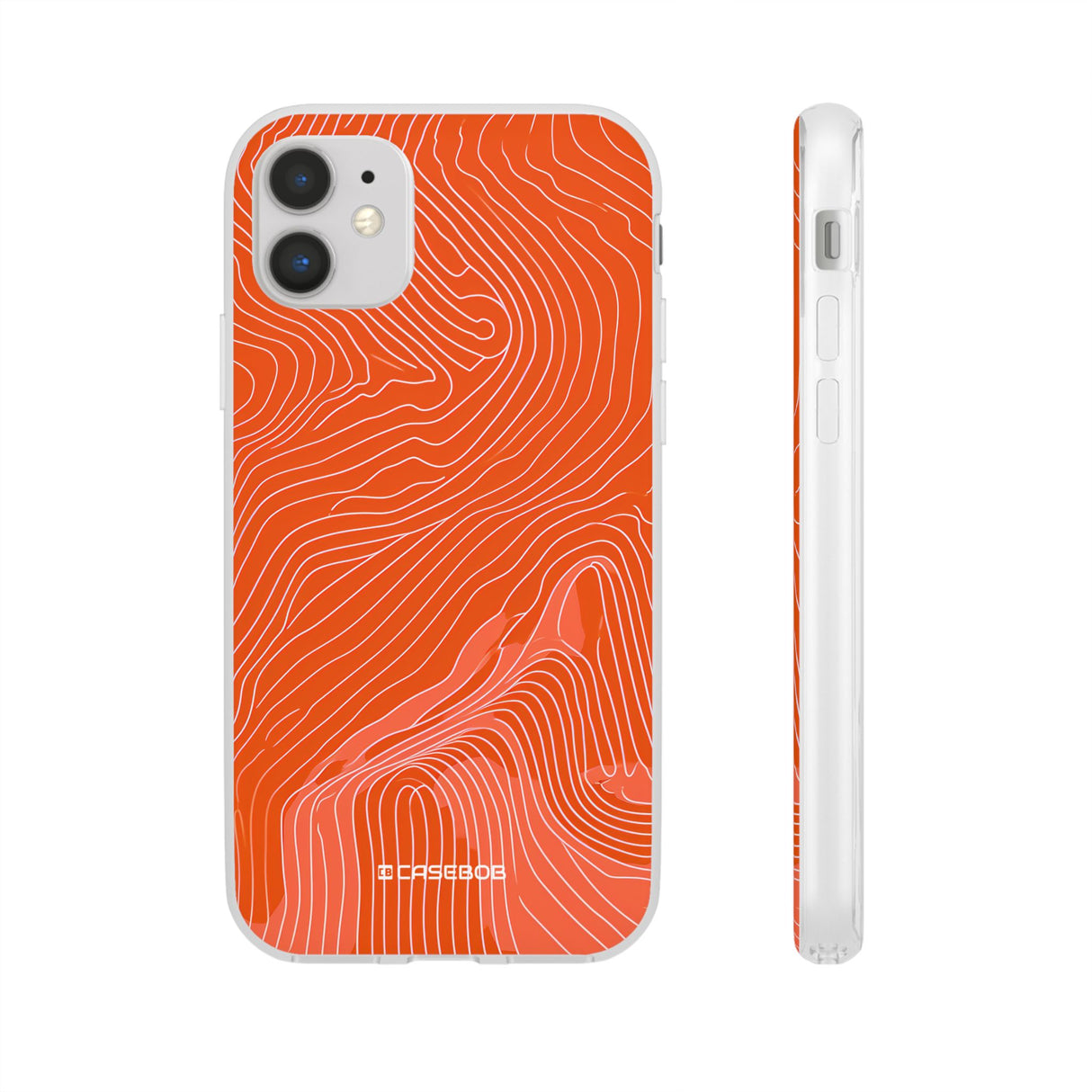 Pantone Tangerine Design | Handyhülle für iPhone (Flexible Hülle)