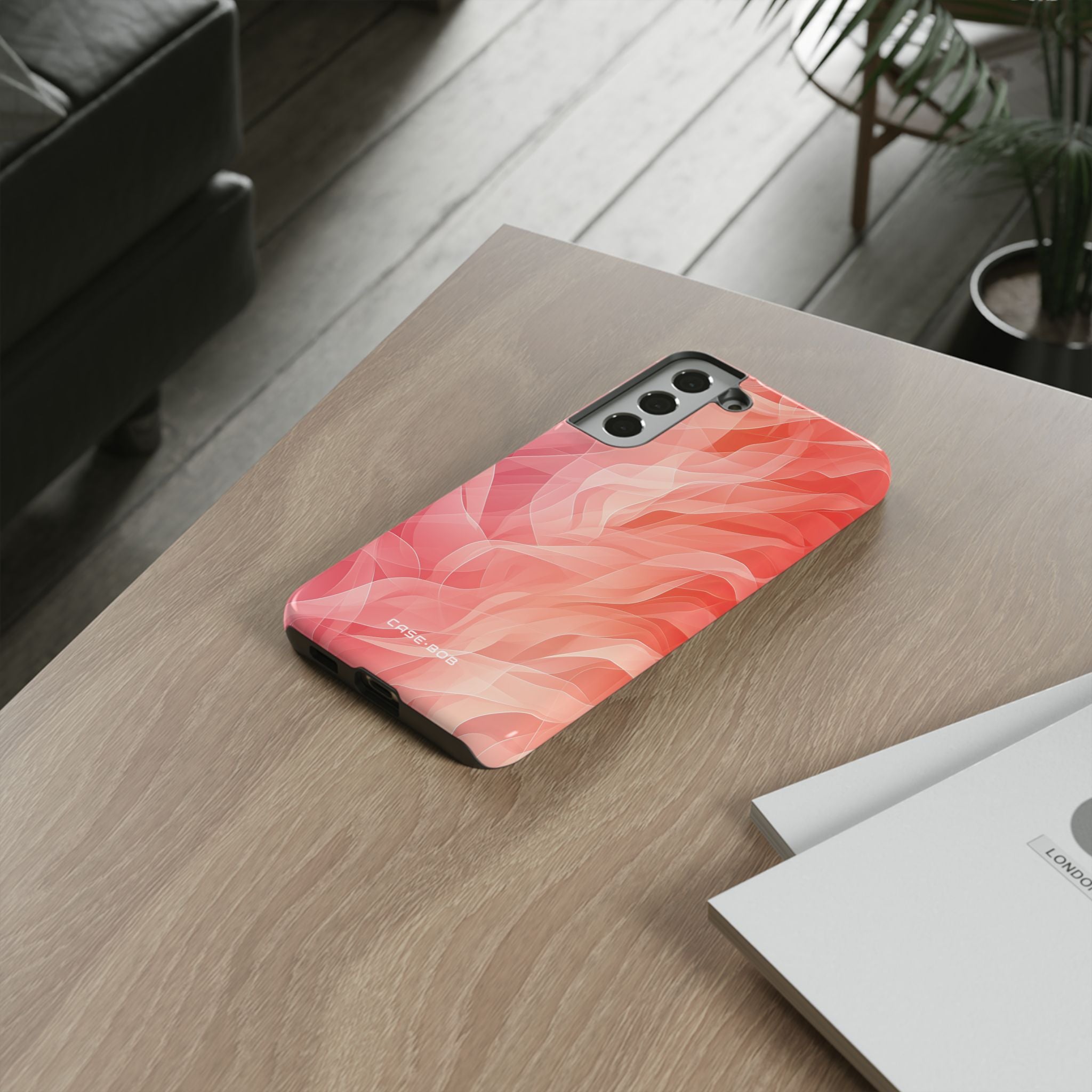 Peach Wave Drift Samsung S22 Plus Case - Tough