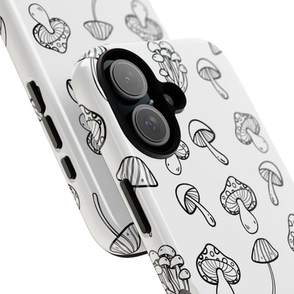 Mushroom Line Play - iPhone Case