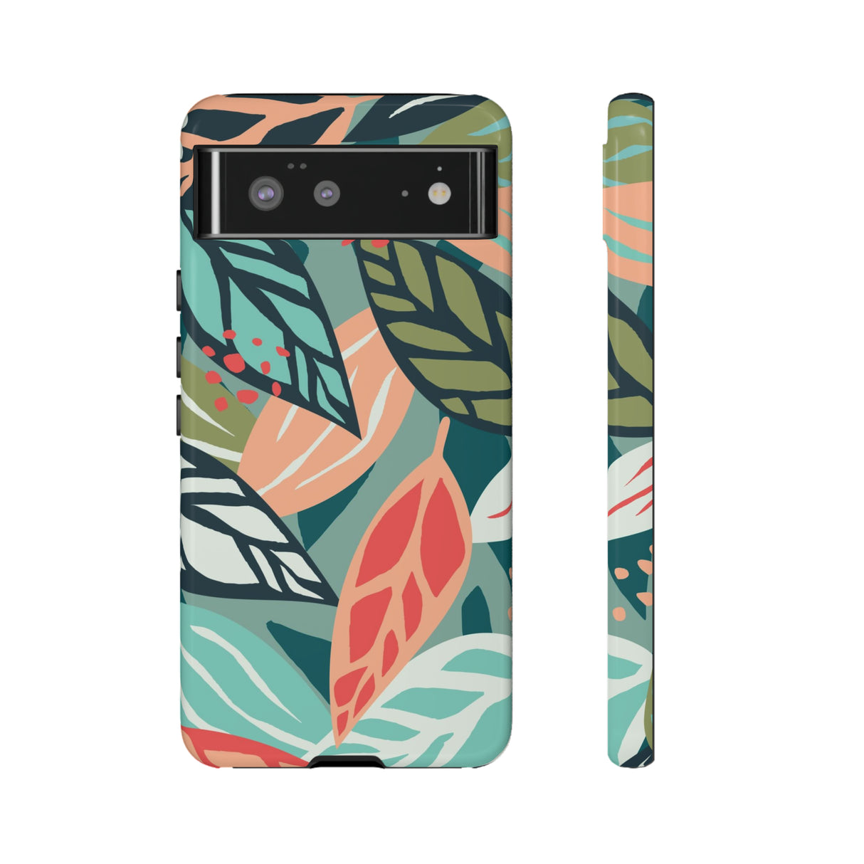 Mixed Tropical Leaf - Protective Phone Case