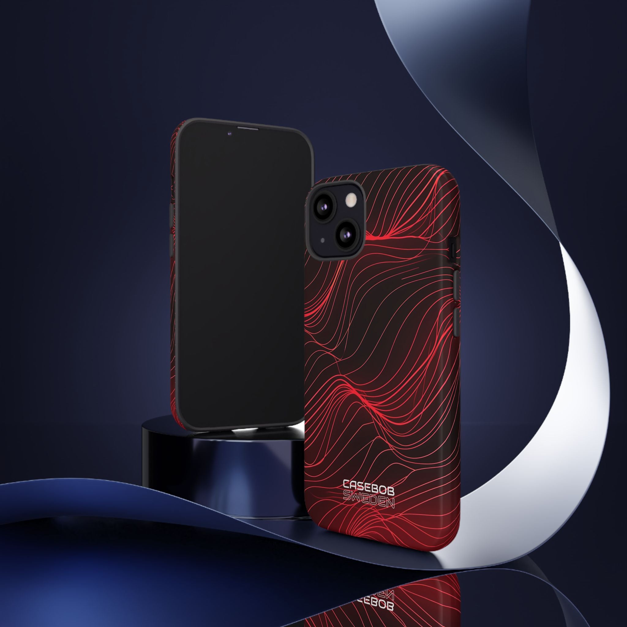 Crimson Waveform Flow iPhone 13 - Tough