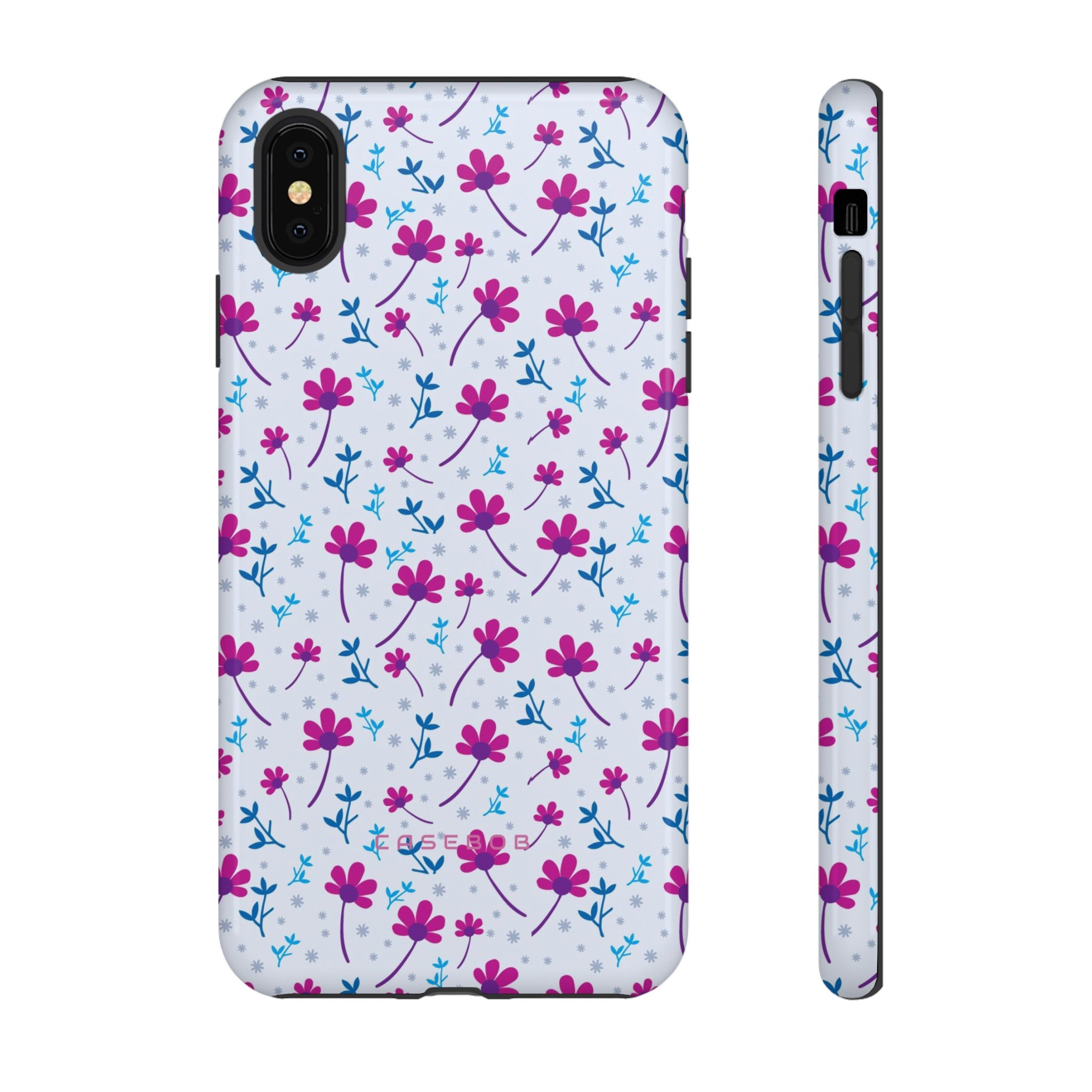 Purple Flower Pattern - Protective Phone Case