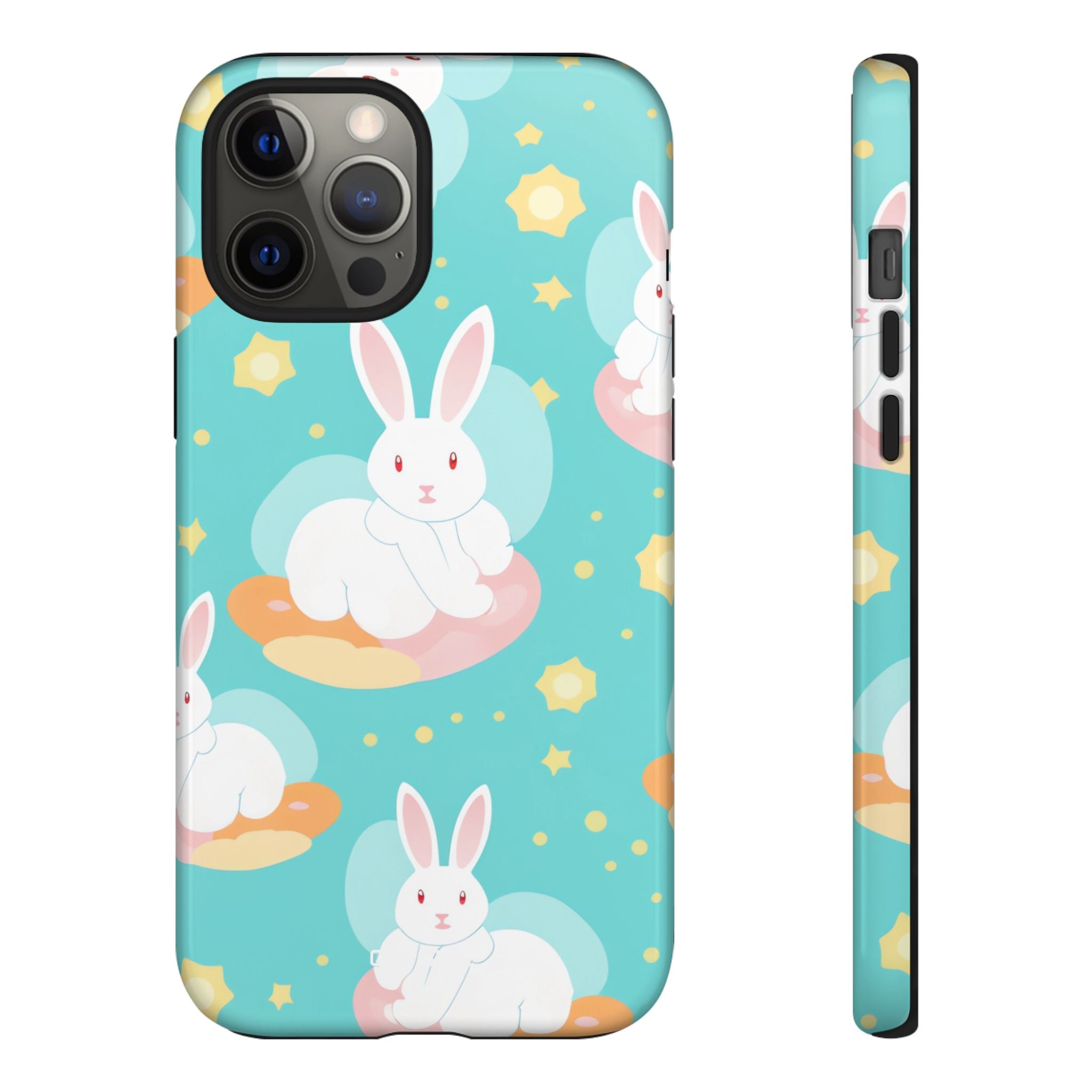 Bunnies Float Dreamily - iPhone Case