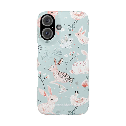 Whimsical Bunny Blossom - Slim iPhone 16 Phone Case