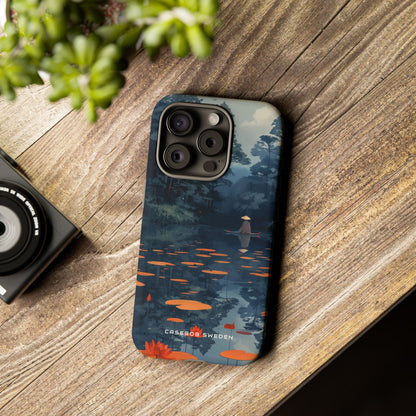 Tranquil Lotus Reflections iPhone 15 - Tough Phone Case