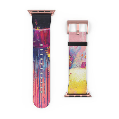 Smiley Bloom Drip - Watch Band