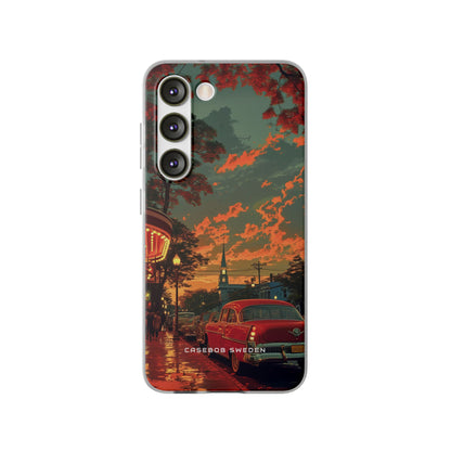 Mid-Century Nostalgia Streetscape Samsung S23 - Flexi Phone Case