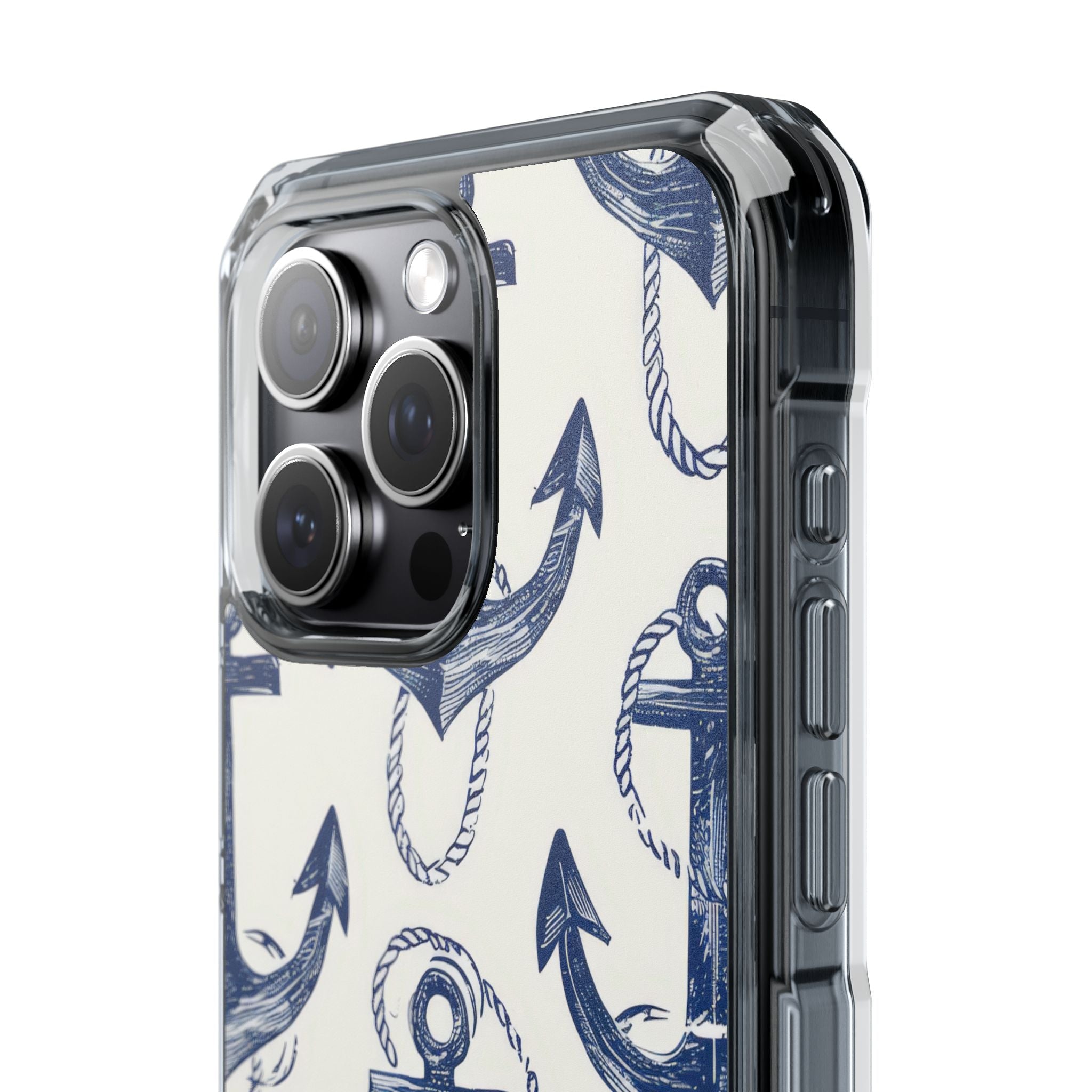 Navy Anchor Loop iPhone 15 Pro Max Case - Impact