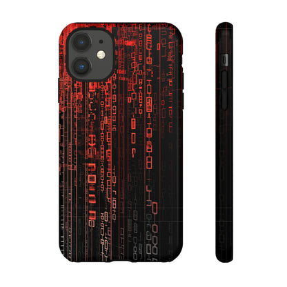 Digital Shield: Red Gradient - Protective Phone Case